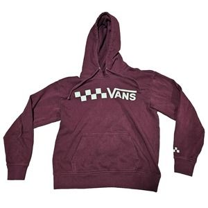 VANS Womens Size Small TRECKER Maroon Red Pullover Hoodie